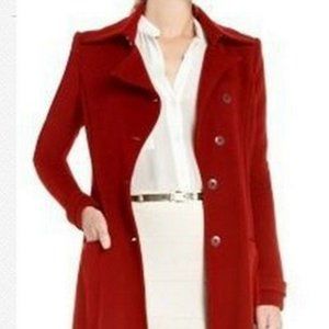 Beautiful BCBG Red Wool Trench Coat XS